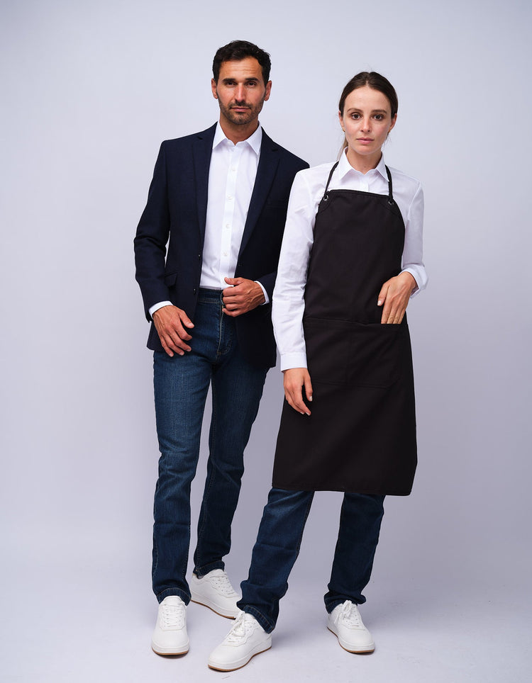 Black Bib Organic Cotton Apron - Gresham Blake Studios