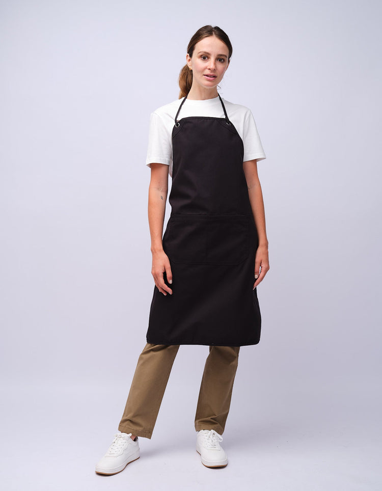 Black Bib Organic Cotton Apron - Gresham Blake Studios