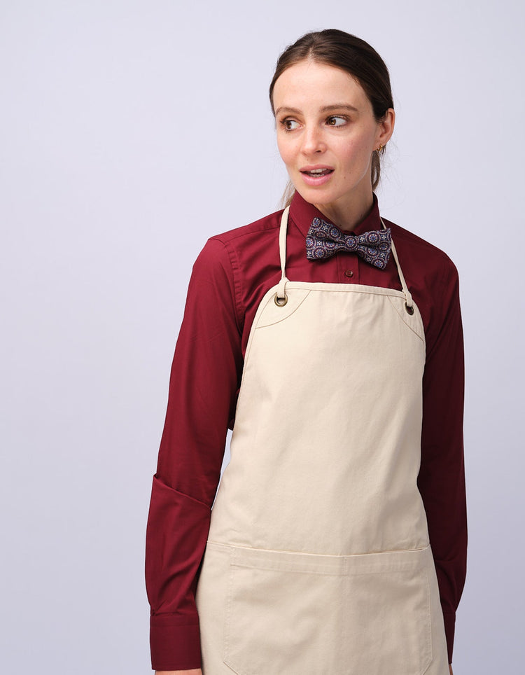 Burgundy & Blue Floral Tile Bow Tie - Gresham Blake Studios