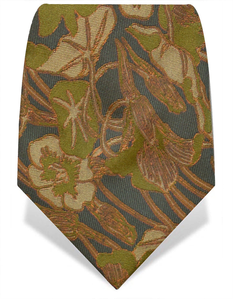 Green Nasturtiums Tie - Gresham Blake Studios