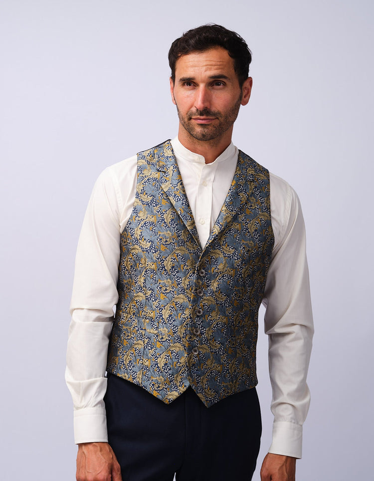 Mens Cream Grandad Shirt - Gresham Blake Studios