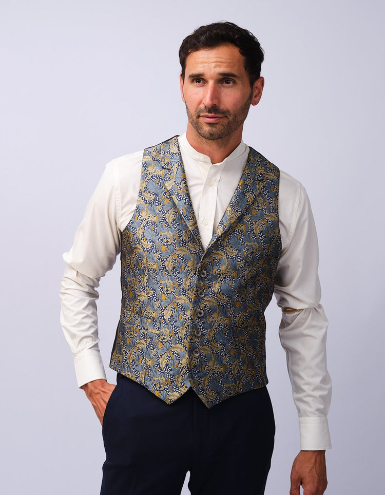 Mens Cream Grandad Shirt - Gresham Blake Studios