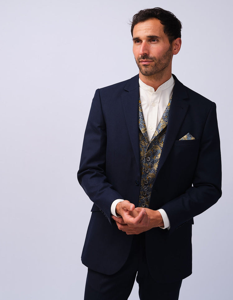 Mens Cream Grandad Shirt - Gresham Blake Studios