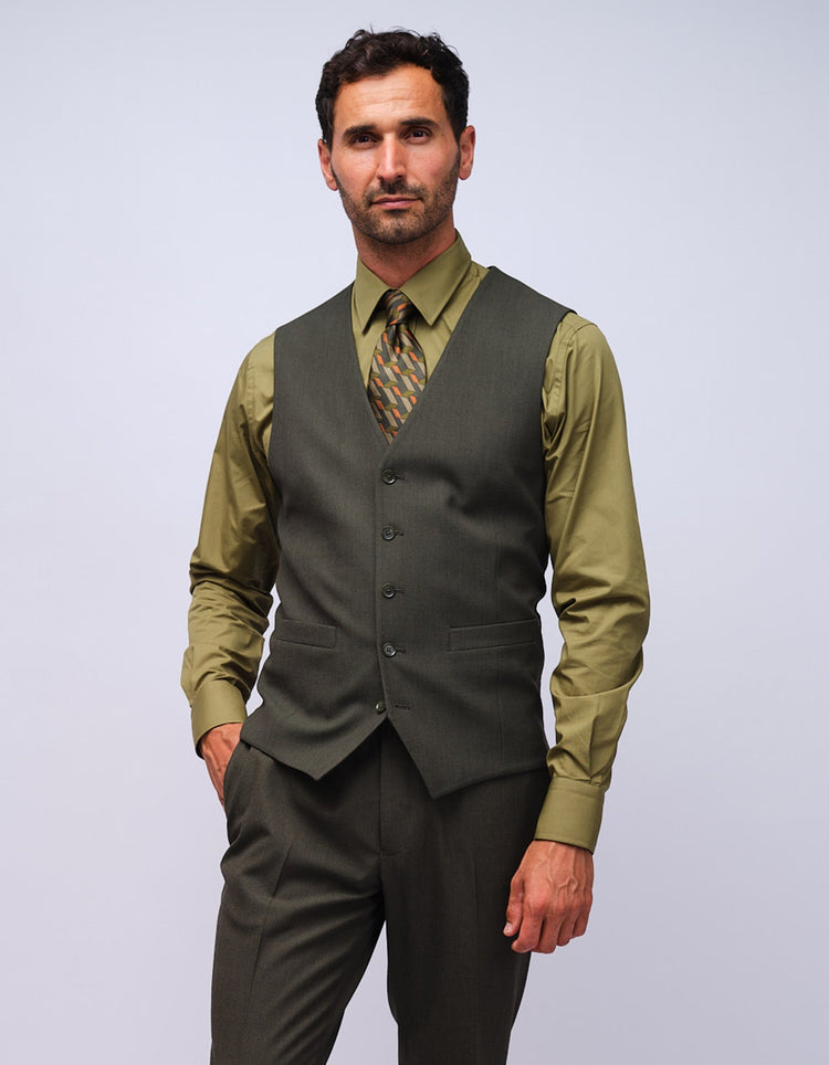 Mens Green Dot Waistcoat - Gresham Blake Studios