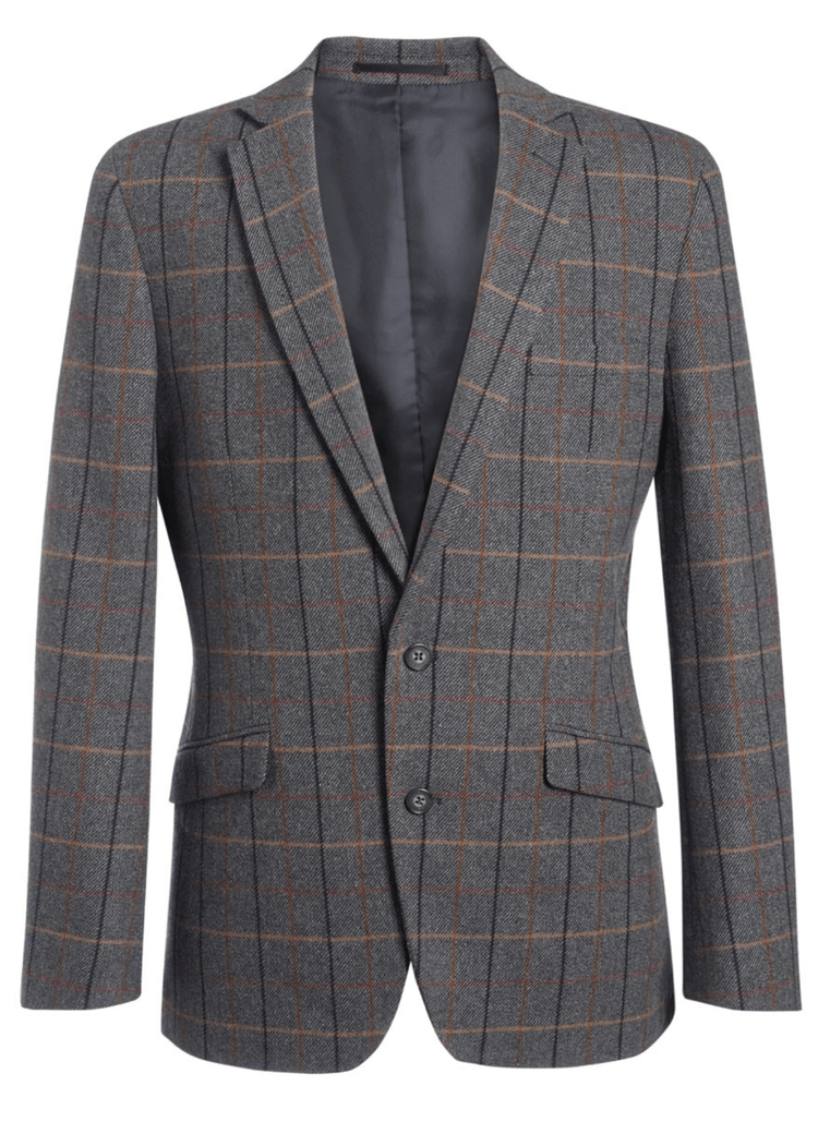 Womens Grey Check Tweed Jacket - Gresham Blake Studios