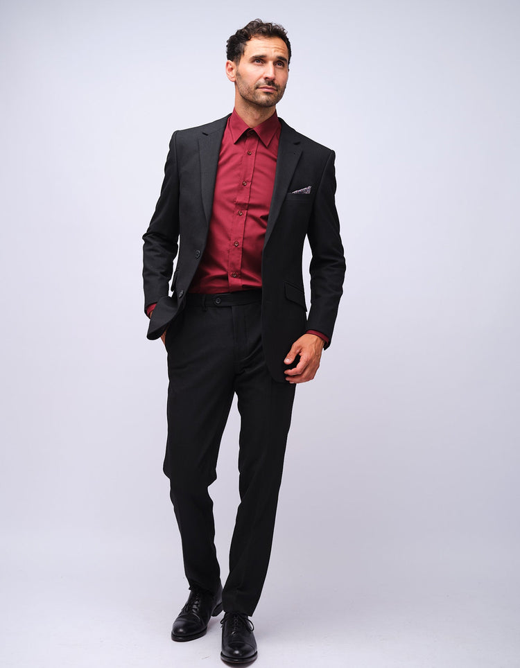 Mens Grey Dot Tailored Trouser - Gresham Blake Studios