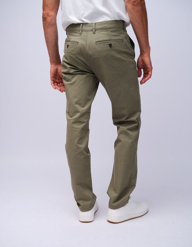 Mens Olive Cotton Chino - Gresham Blake Studios