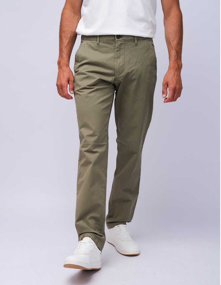 Mens Olive Cotton Chino - Gresham Blake Studios