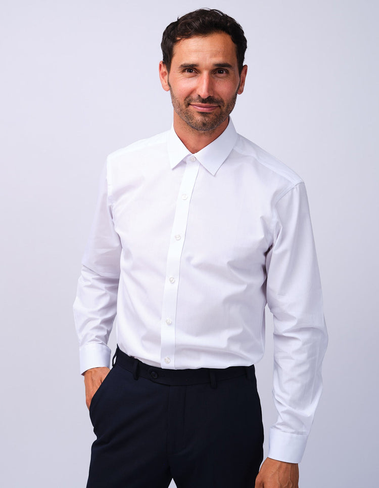 Men's Slim Fit White Shirt - Gresham Blake Studios