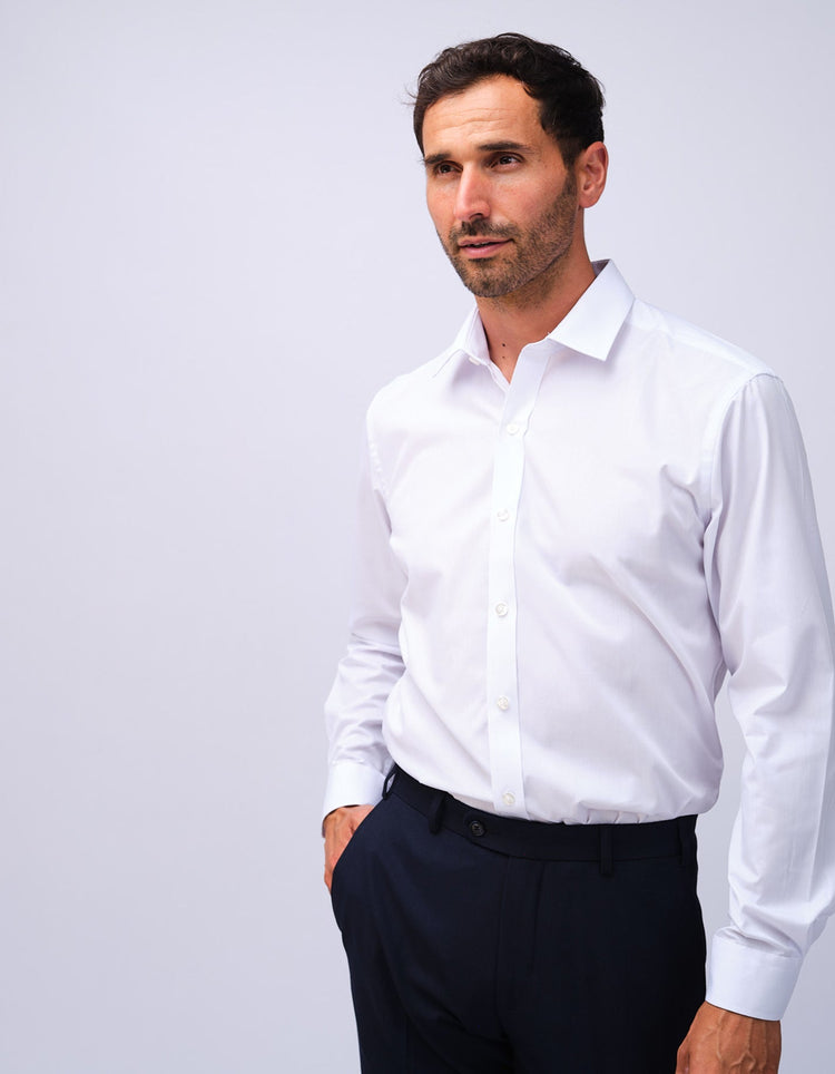 Men's Slim Fit White Shirt - Gresham Blake Studios