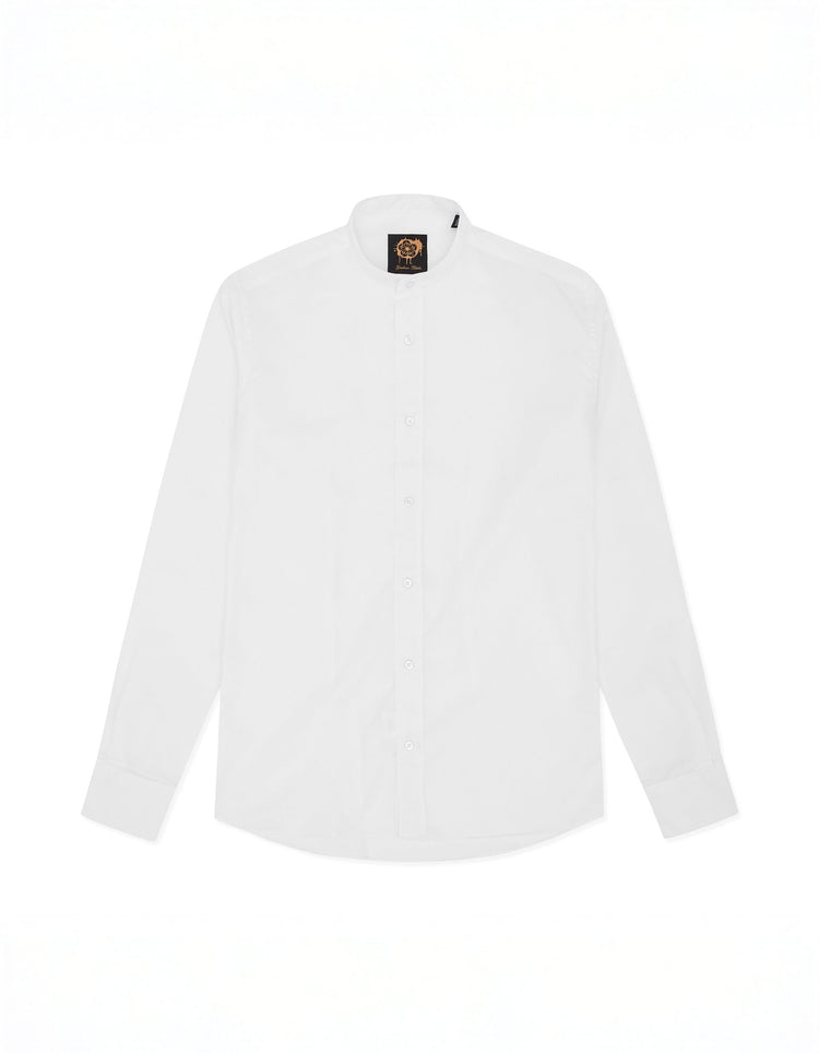 Men's White Grandad Shirt - Gresham Blake Studios