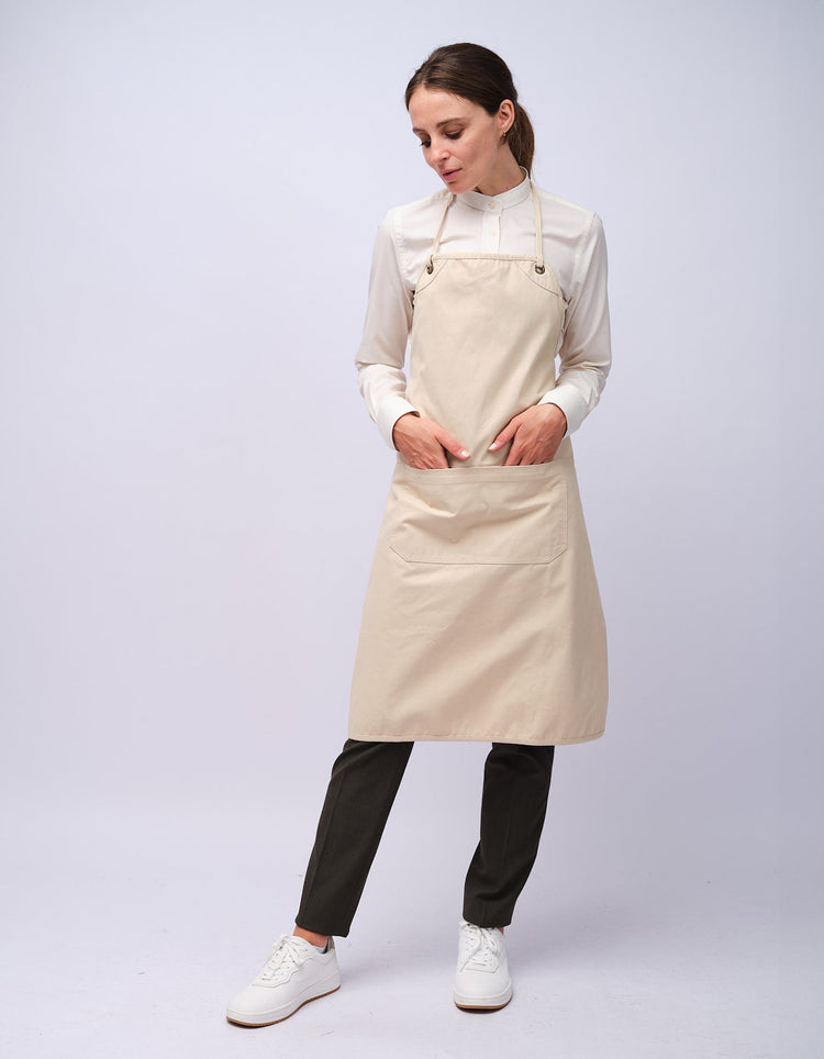 Natural Bib Organic Cotton Apron - Gresham Blake Studios