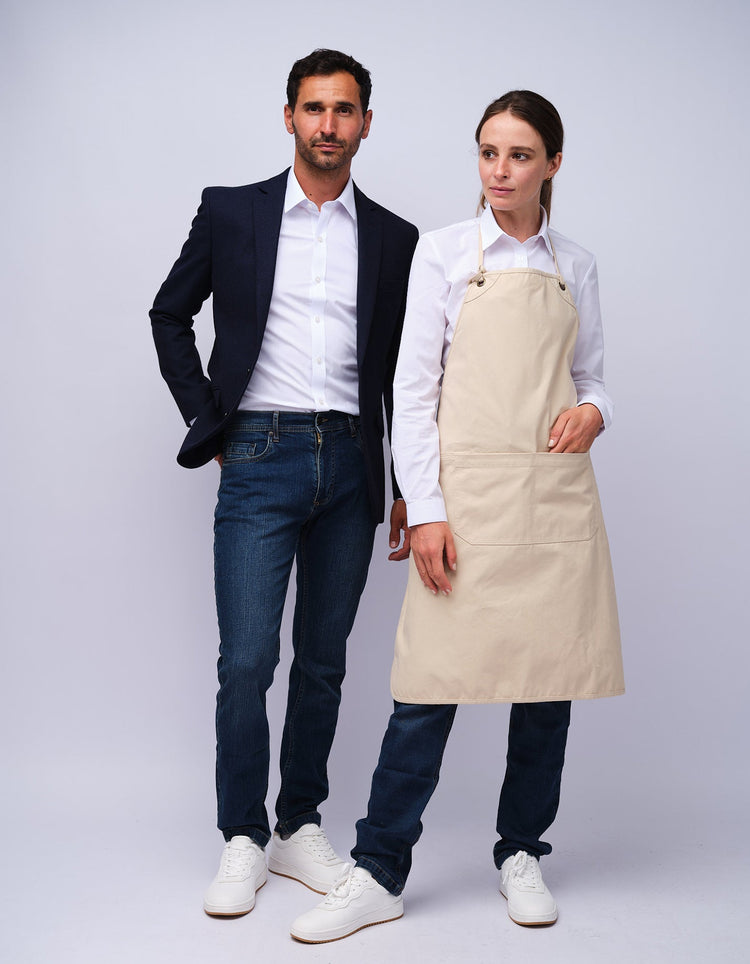 Natural Bib Organic Cotton Apron - Gresham Blake Studios