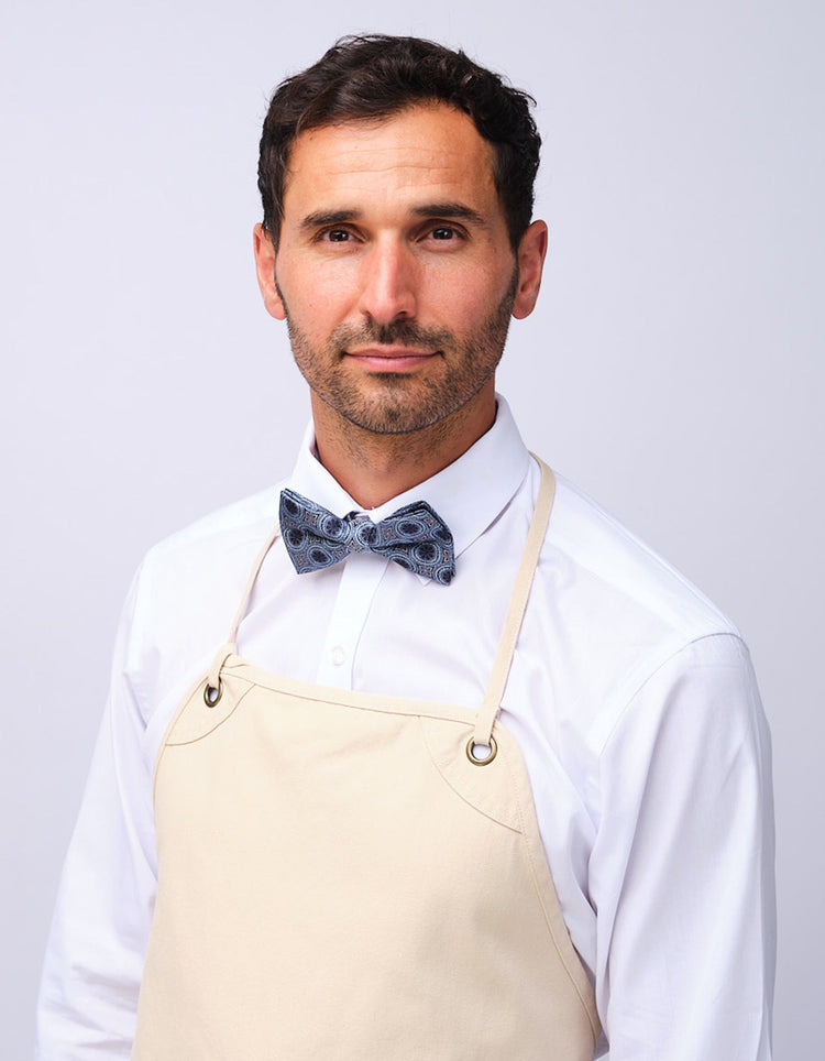 Navy Floral Tile Bow Tie - Gresham Blake Studios