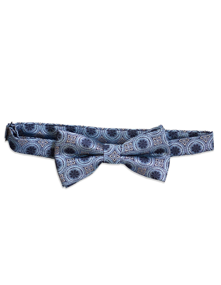 Navy Floral Tile Bow Tie - Gresham Blake Studios