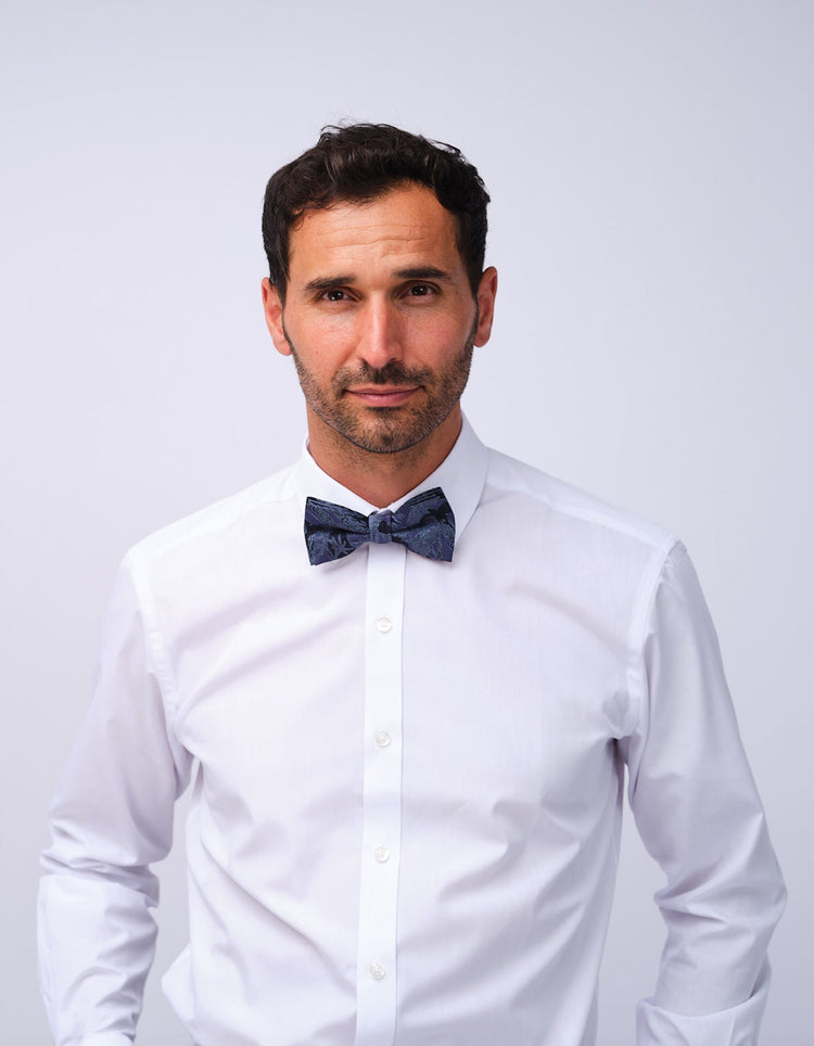 Navy Nasturtiums Bow Tie - Gresham Blake Studios