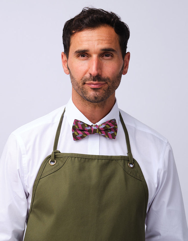 Pink & Green Graphic Blocks Bow Tie - Gresham Blake Studios