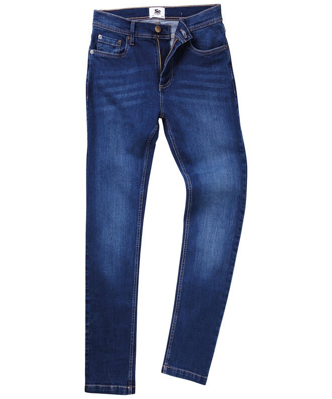 Womens Dark Blue Wash Jeans - Gresham Blake Studios