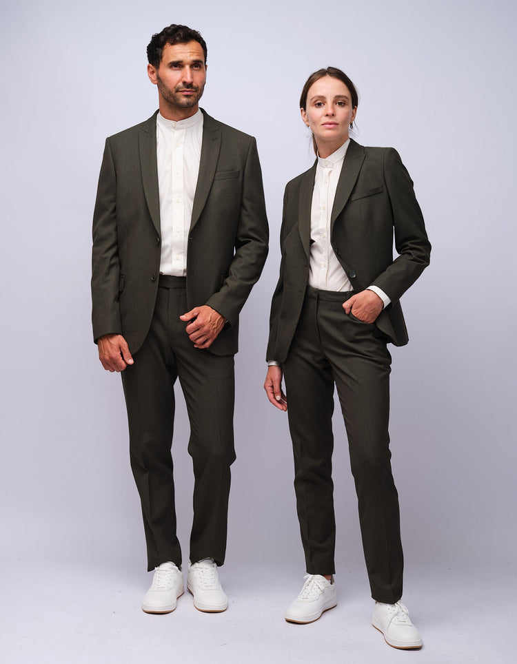 Womens Green Dot Suit Jacket - Gresham Blake Studios