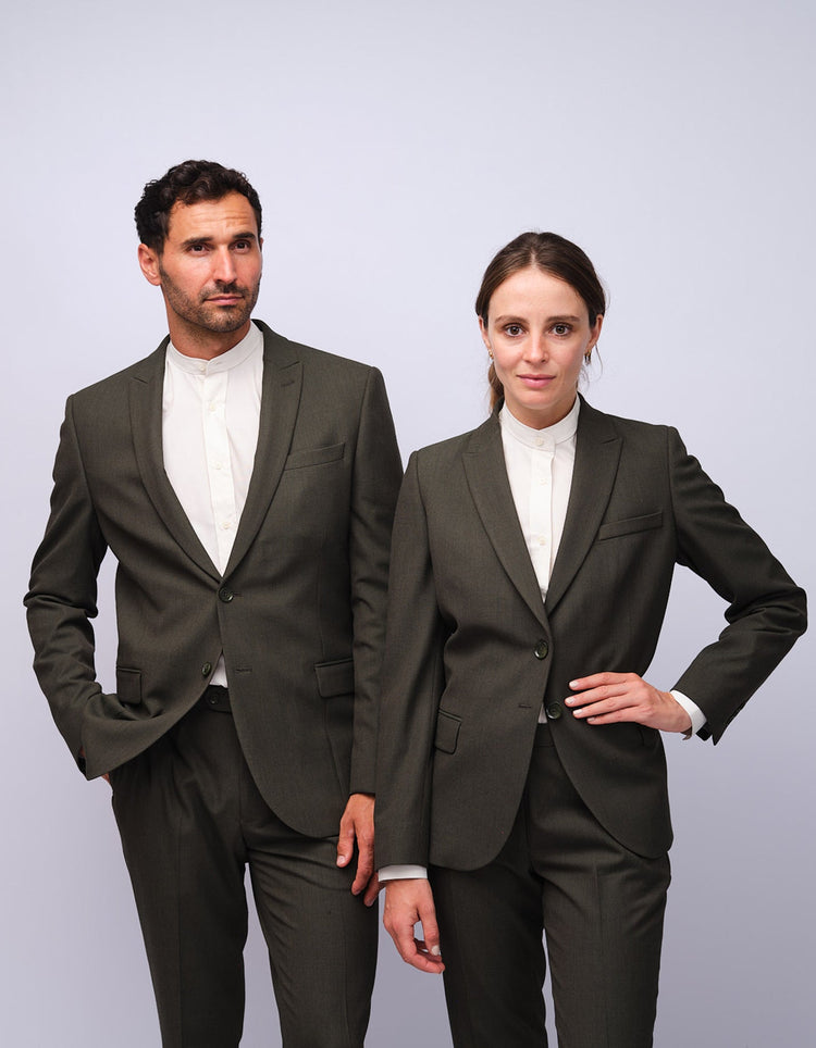 Womens Green Dot Suit Jacket - Gresham Blake Studios