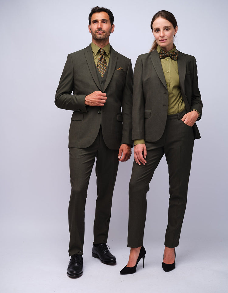 Womens Green Dot Tailored Trouser - Gresham Blake Studios