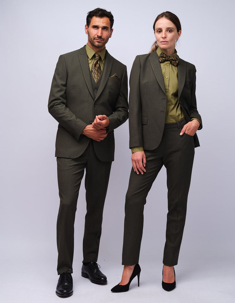 Womens Green Dot Tailored Trouser - Gresham Blake Studios