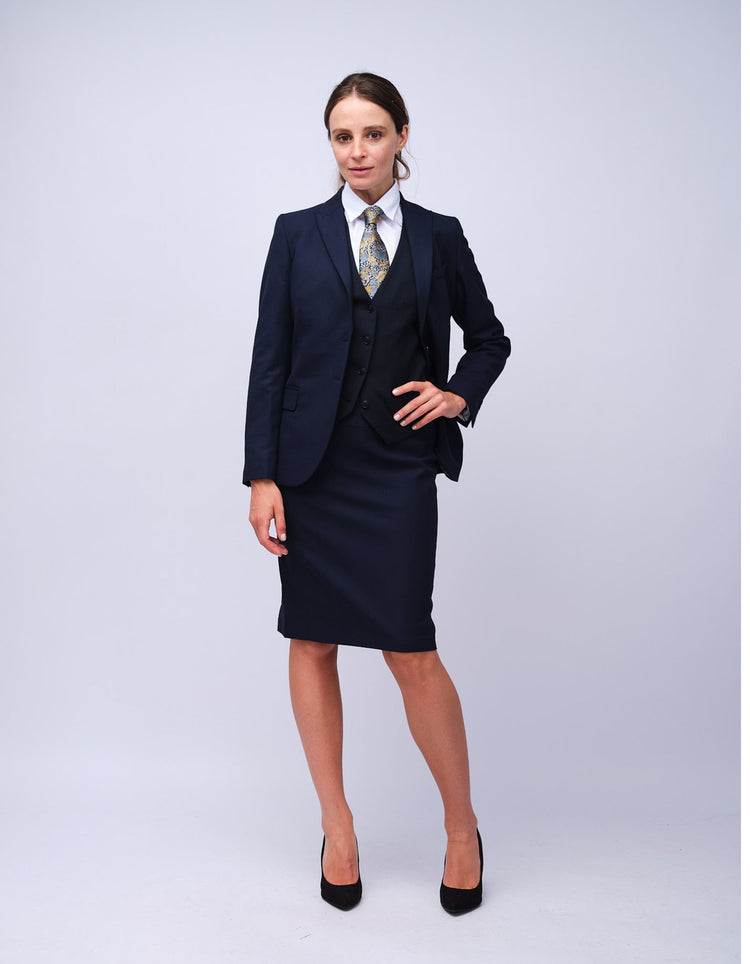 Womens Navy Dot Jacket - Gresham Blake Studios