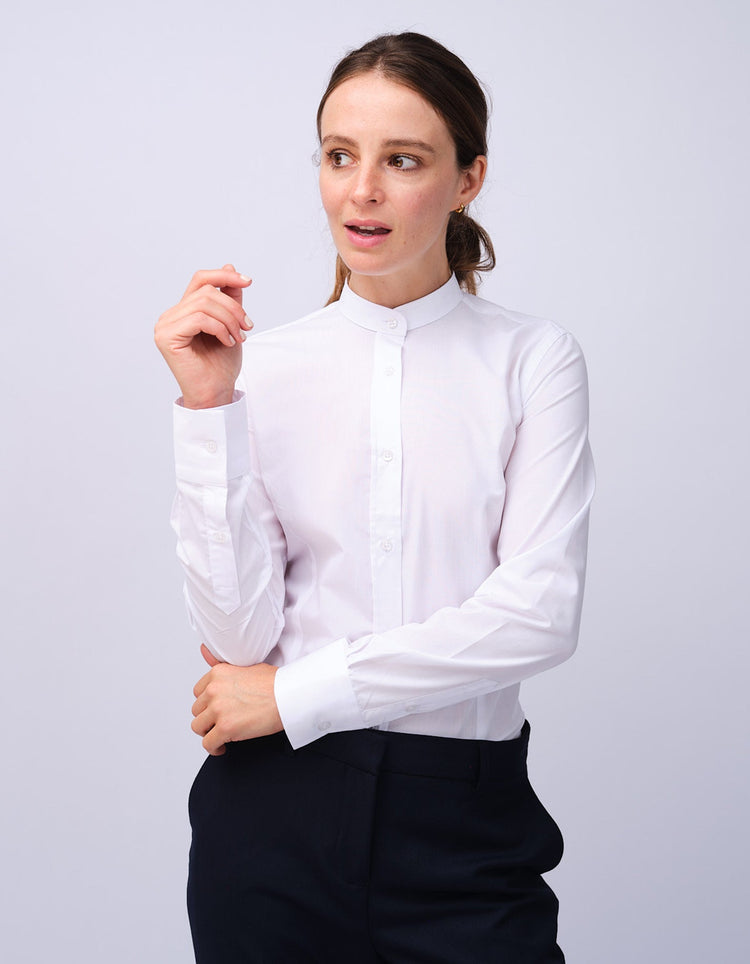 Women's White Grandad Shirt - Gresham Blake Studios