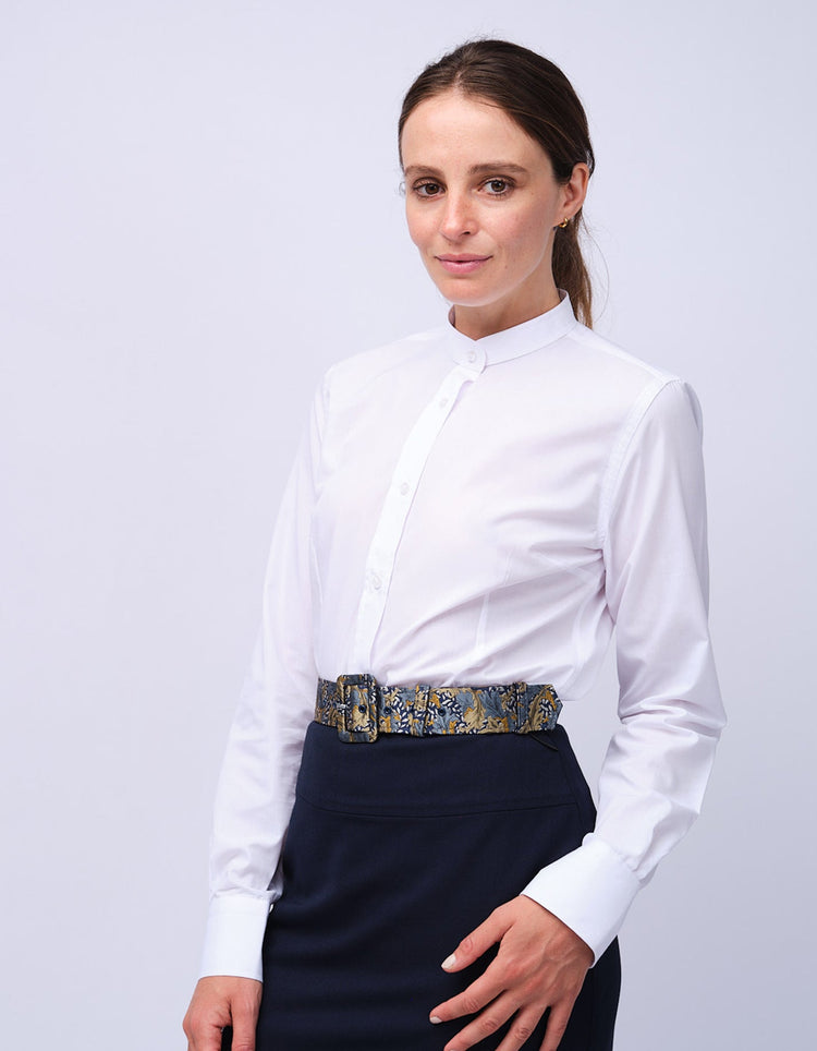 Women's White Grandad Shirt - Gresham Blake Studios