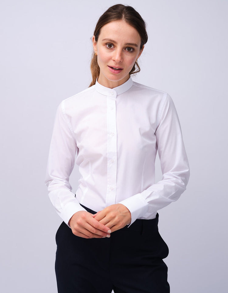 Women's White Grandad Shirt - Gresham Blake Studios