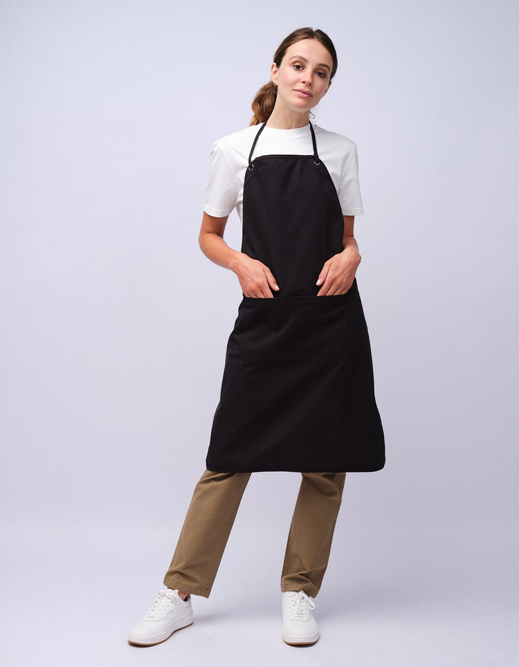 Black Bib Organic Cotton Apron - Gresham Blake Studios