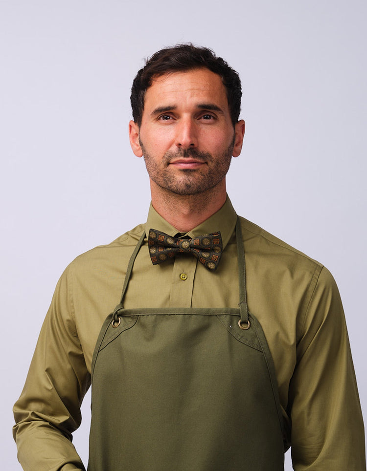 Green Floral Tile Bow Tie - Gresham Blake Studios