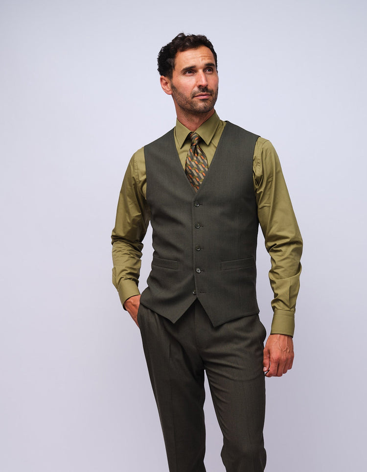 Green Graphic Blocks Tie - Gresham Blake Studios