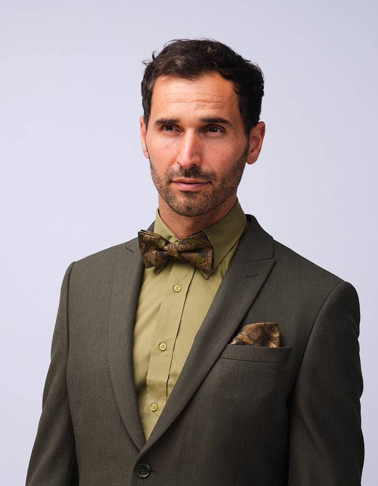 Green Nasturtiums Bow Tie - Gresham Blake Studios