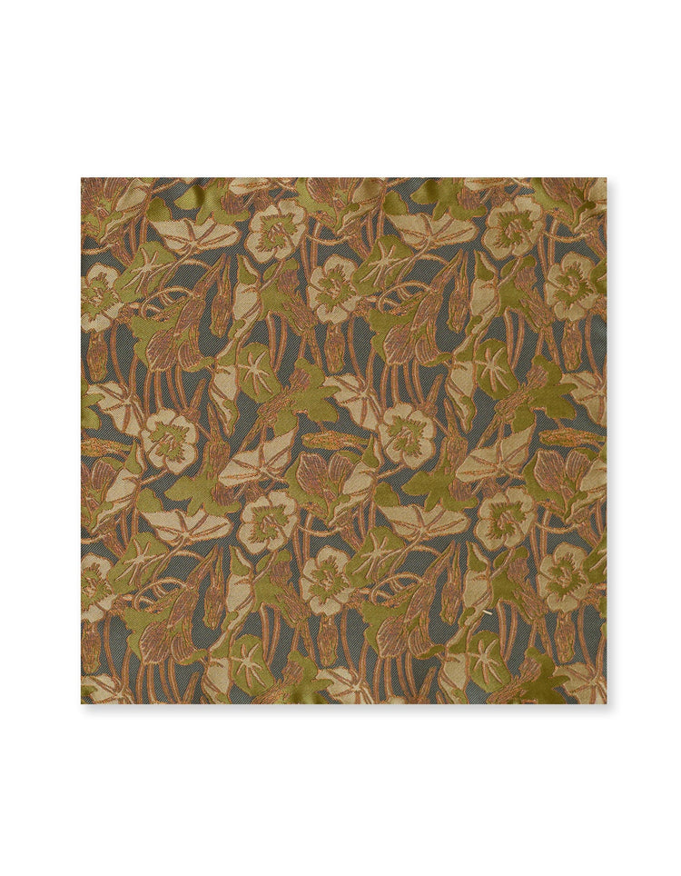 Green Nasturtiums Pocket Square - Gresham Blake Studios