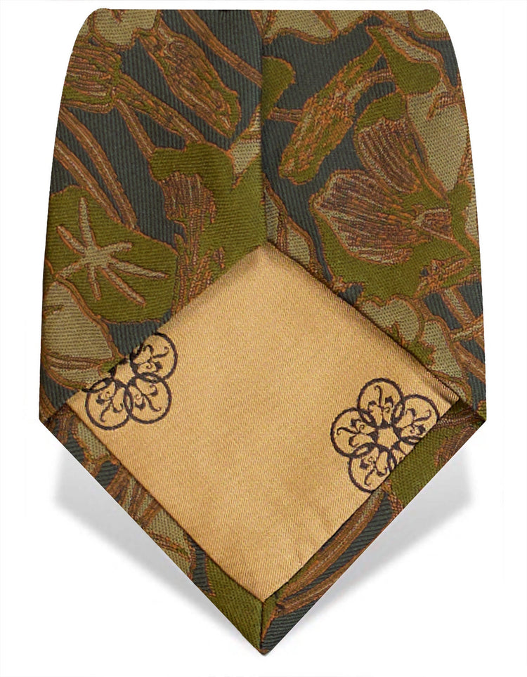 Green Nasturtiums Tie - Gresham Blake Studios