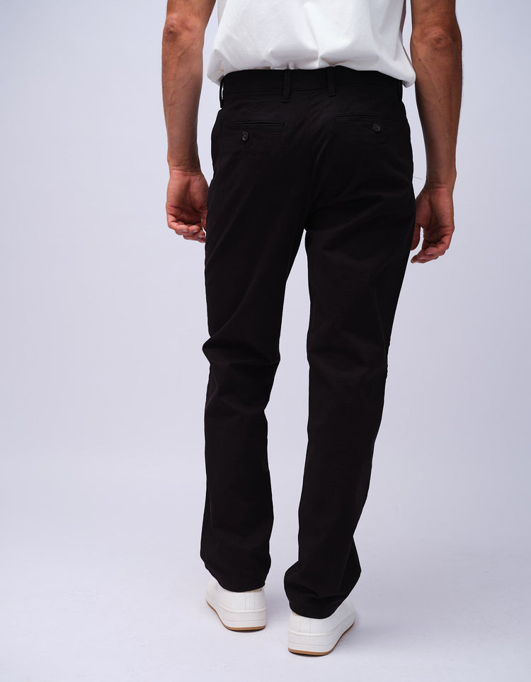 Mens Black Cotton Chino - Gresham Blake Studios