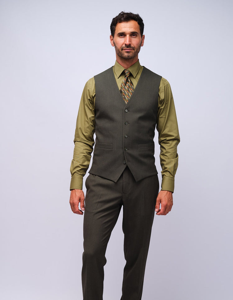 Mens Green Dot Waistcoat - Gresham Blake Studios
