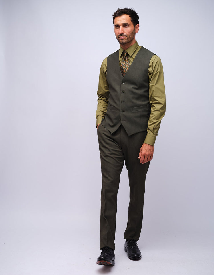 Mens Green Dot Waistcoat - Gresham Blake Studios
