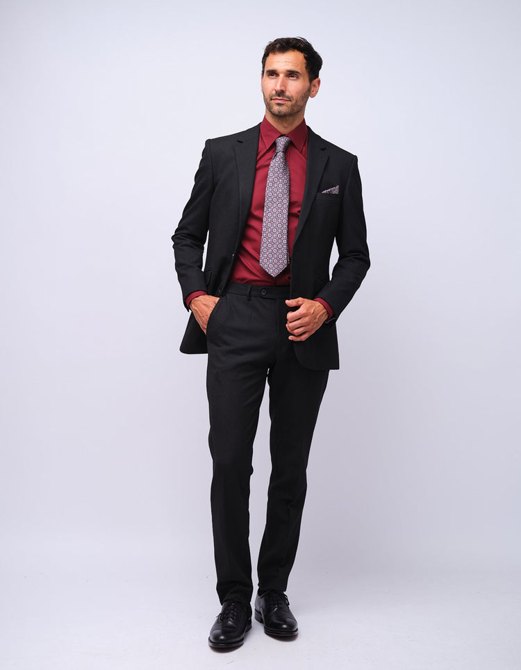 Mens Grey Dot Suit Jacket - Gresham Blake Studios