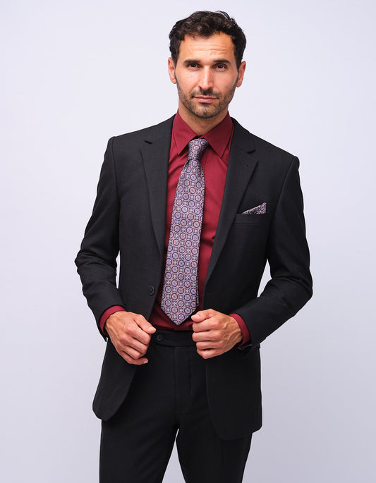 Mens Grey Dot Suit Jacket - Gresham Blake Studios