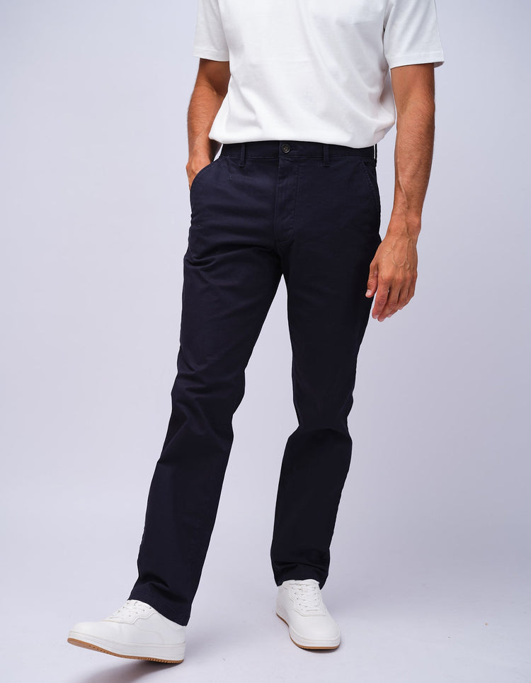 Mens Navy Cotton Chino - Gresham Blake Studios