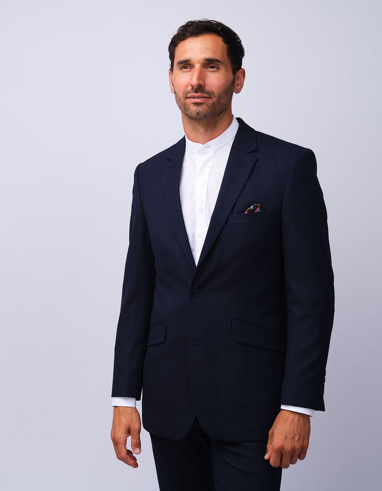 Mens Navy Dot Suit Jacket - Gresham Blake Studios