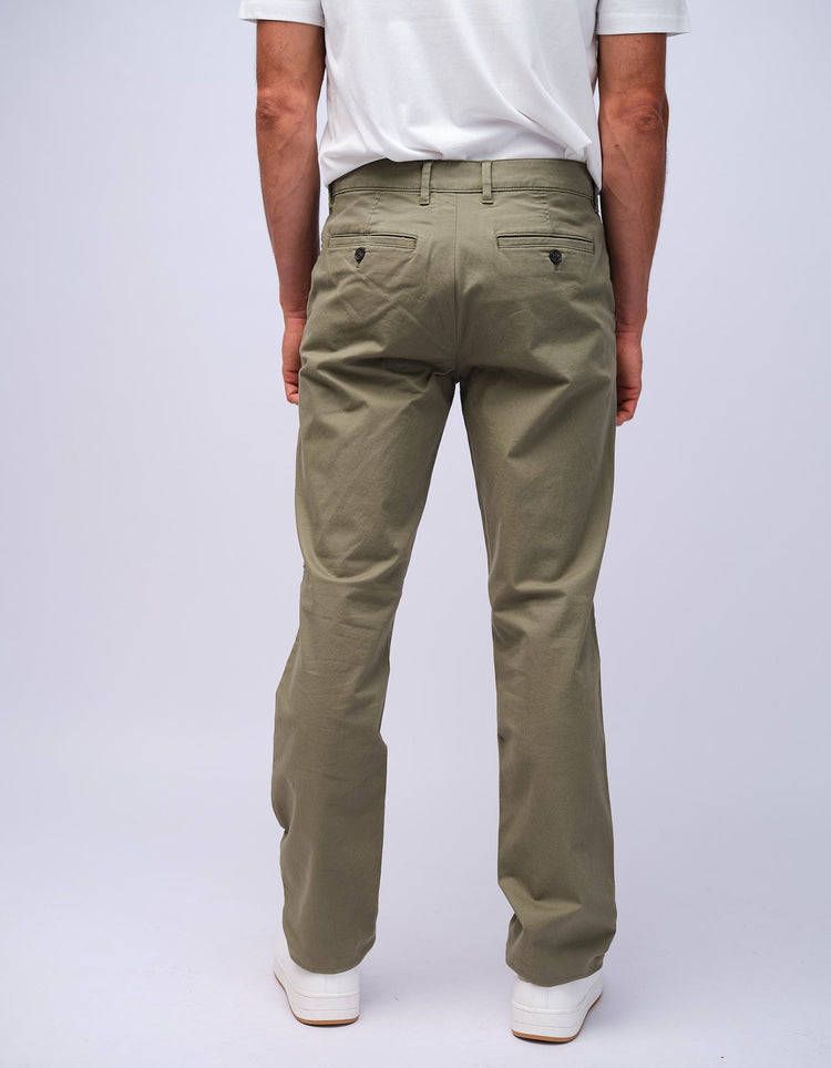 Mens Olive Cotton Chino - Gresham Blake Studios