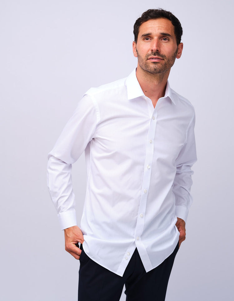 Men's Slim Fit White Shirt - Gresham Blake Studios