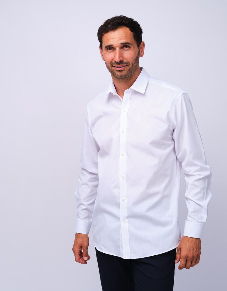 Men's Slim Fit White Shirt - Gresham Blake Studios