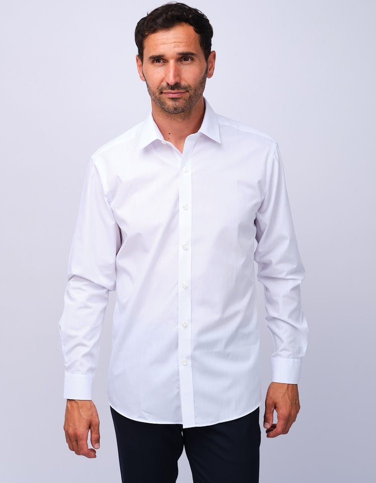 Men's Slim Fit White Shirt - Gresham Blake Studios