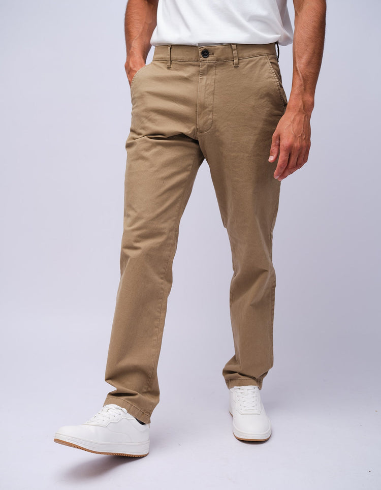 Mens Tan Cotton Chino - Gresham Blake Studios