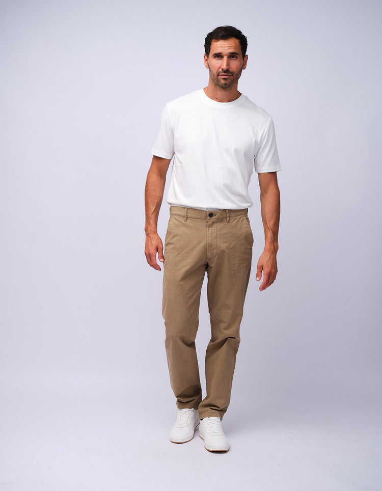 Mens Tan Cotton Chino - Gresham Blake Studios