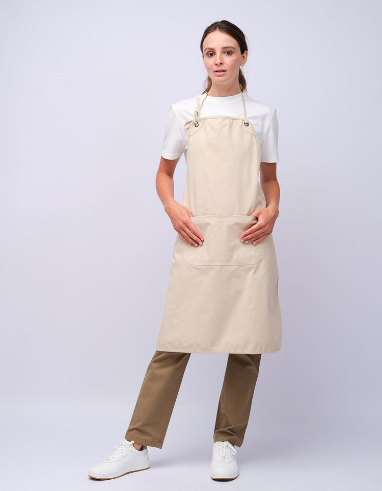 Natural Bib Organic Cotton Apron - Gresham Blake Studios